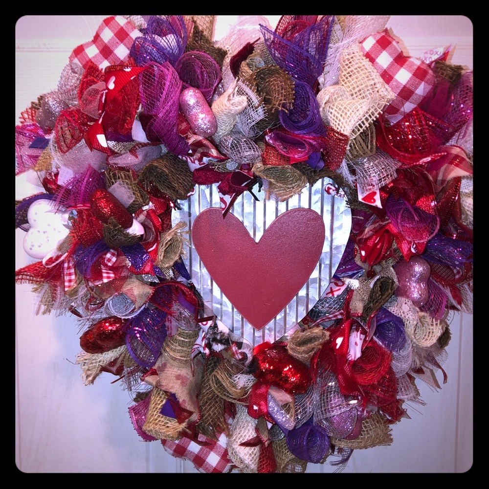 Valentines Heart Shaped Wreath